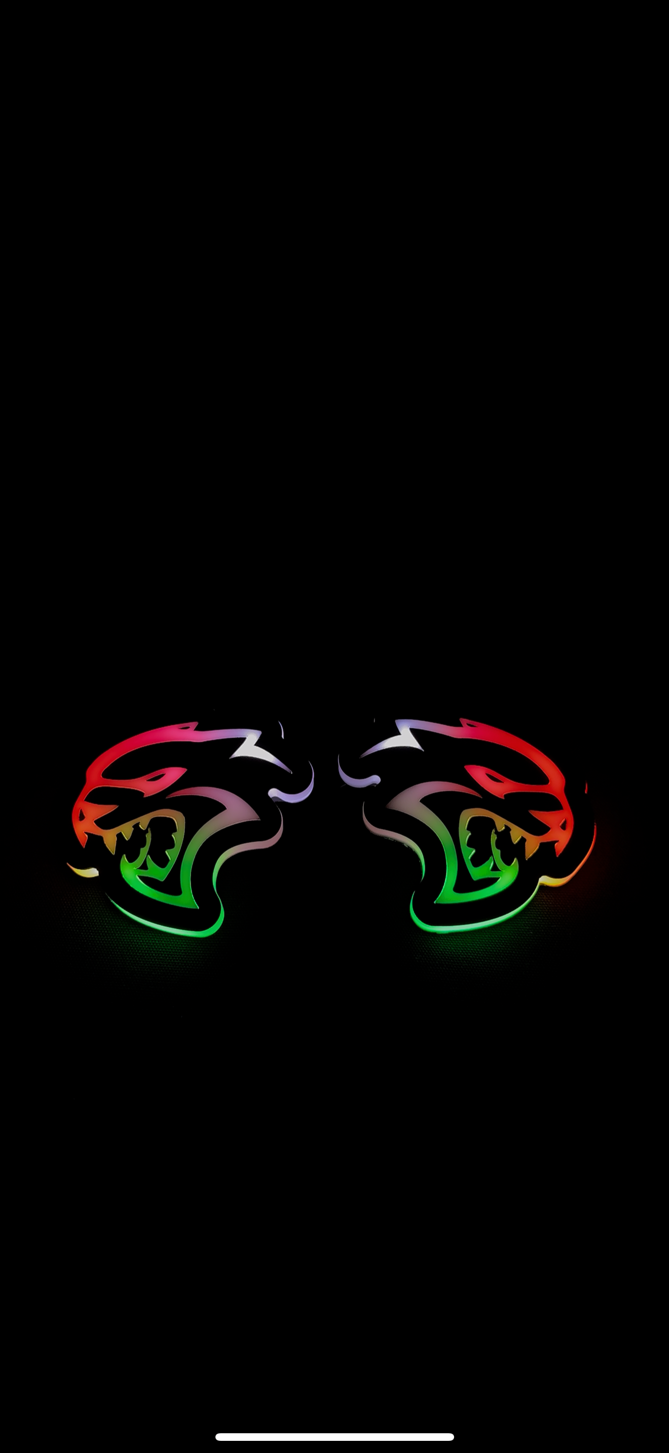 Dodge Hellcat RGB LED badge