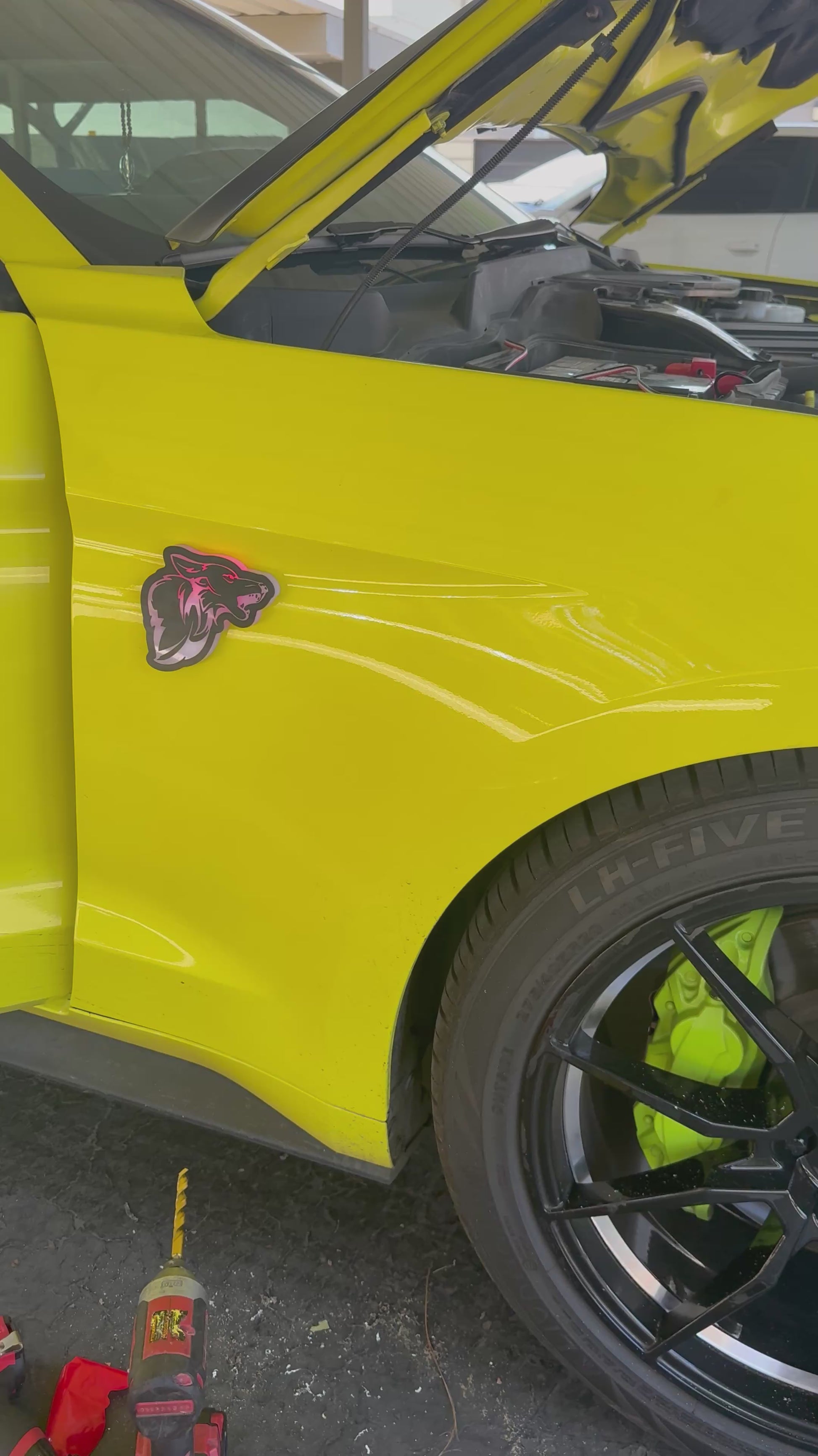 Mustang coyote RGB led badge