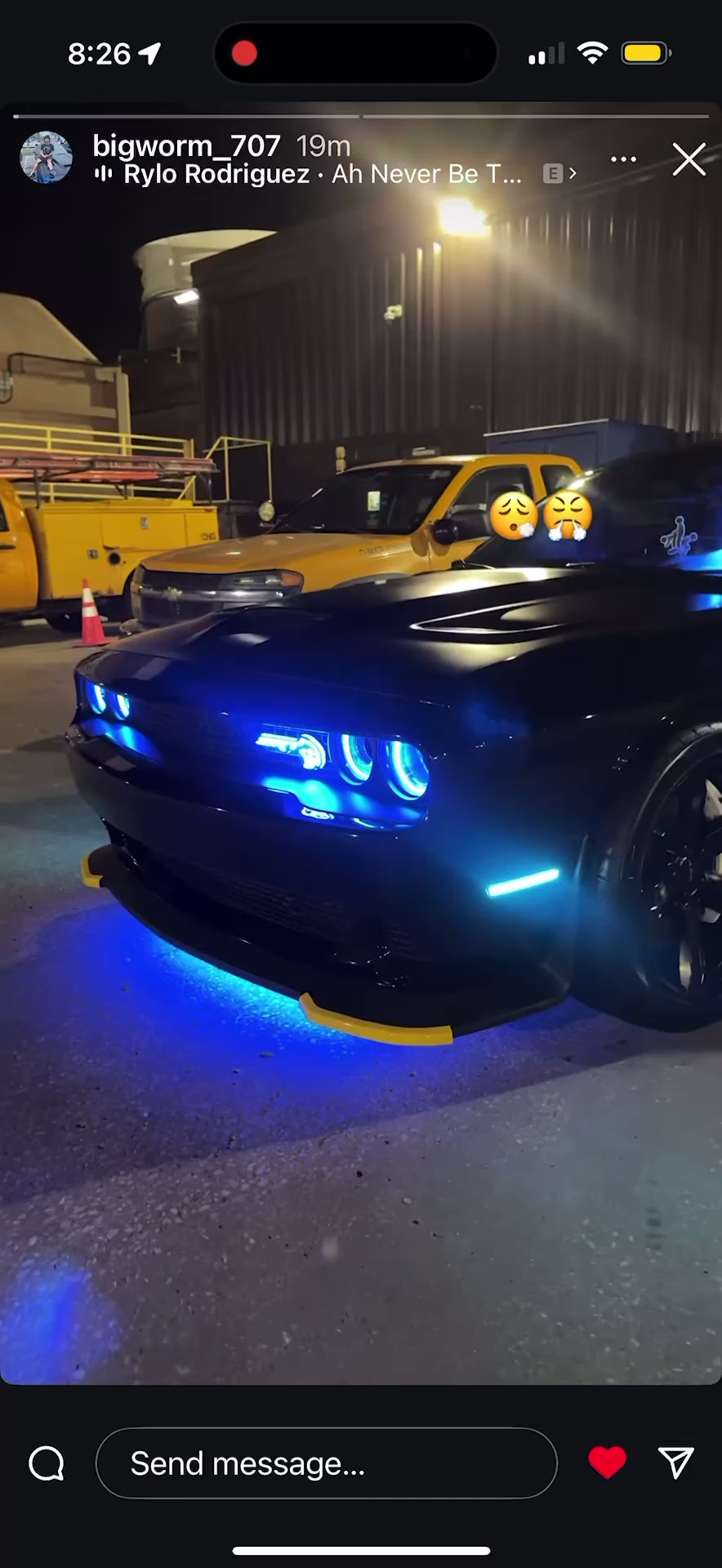 Dodge Hellcat RGB LED badge