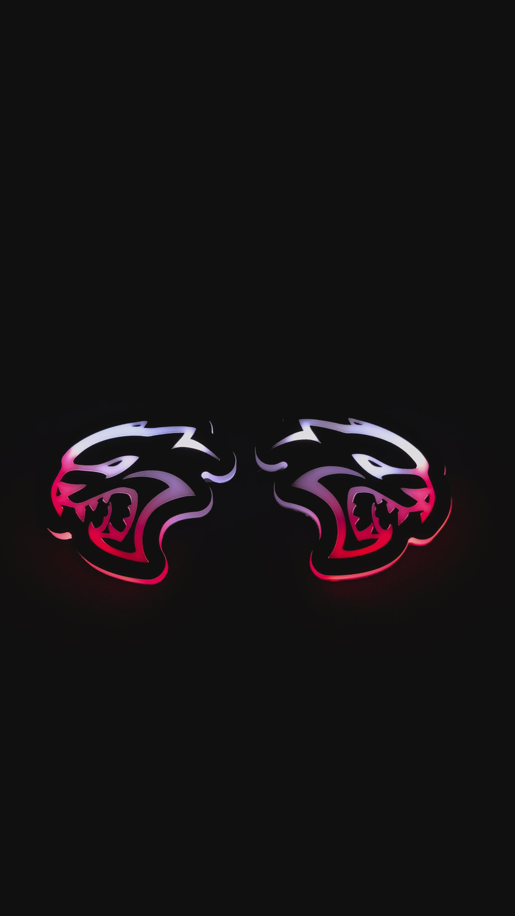Dodge Hellcat RGB LED badge