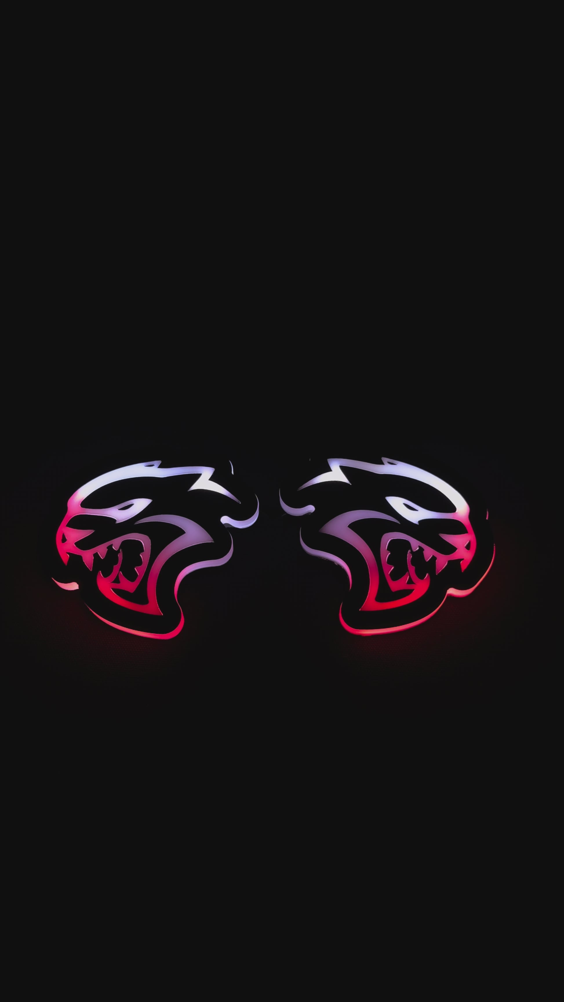 Dodge Hellcat RGB LED badge